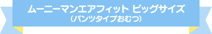 ムーニーマンエアフィットビッグサイズ（パンツタイプおむつ）